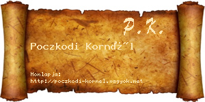Poczkodi Kornél névjegykártya